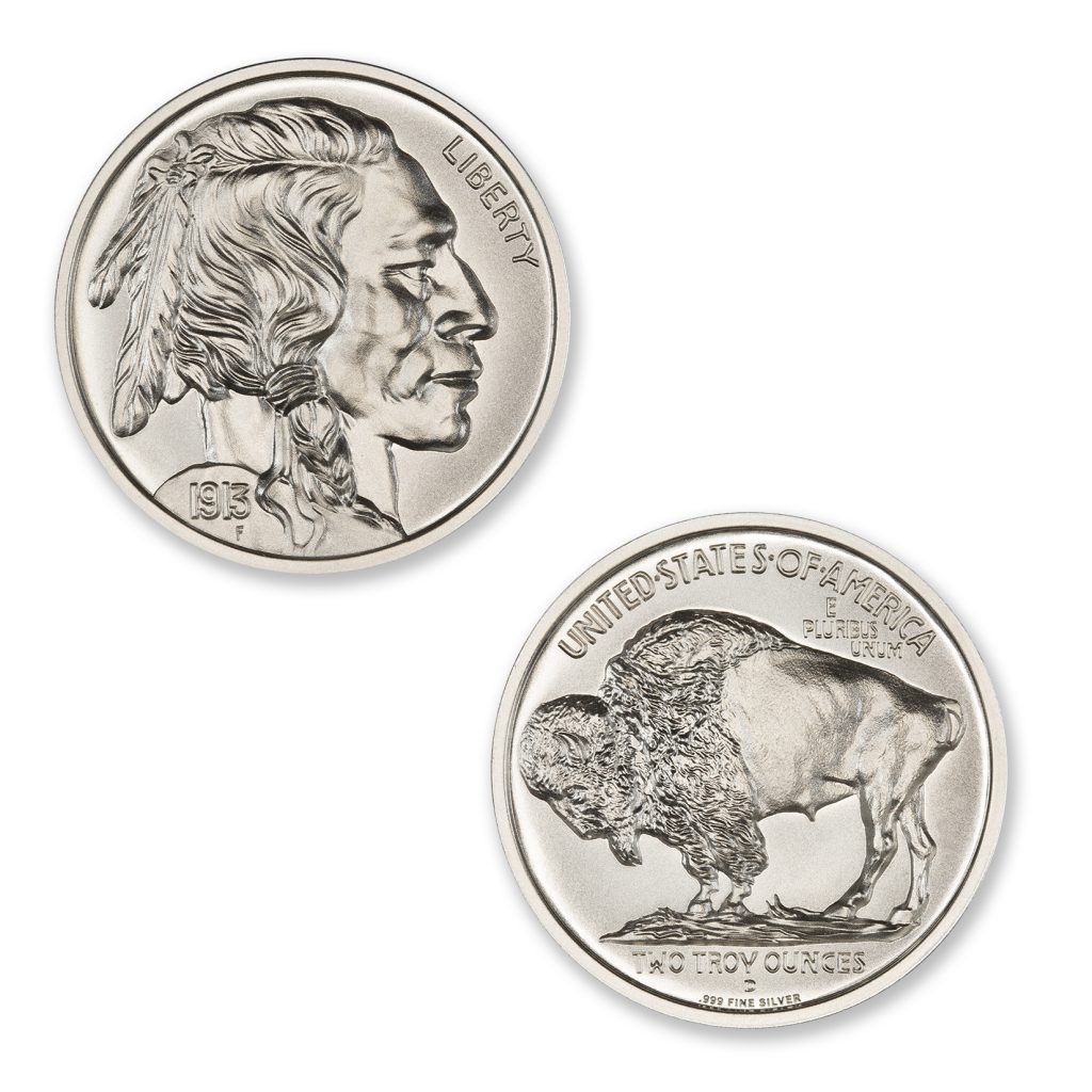 BUFFALO NICKEL TRIBUTE - 2 TROY OUNCE - 39MM