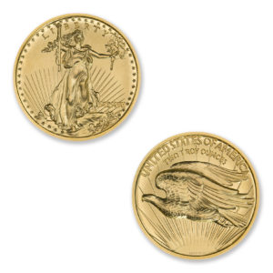 $20 SAINT-GAUDENS - HIGH RELIEF - 2 TROY OUNCE - 39MM - .9999 FINE GOLD