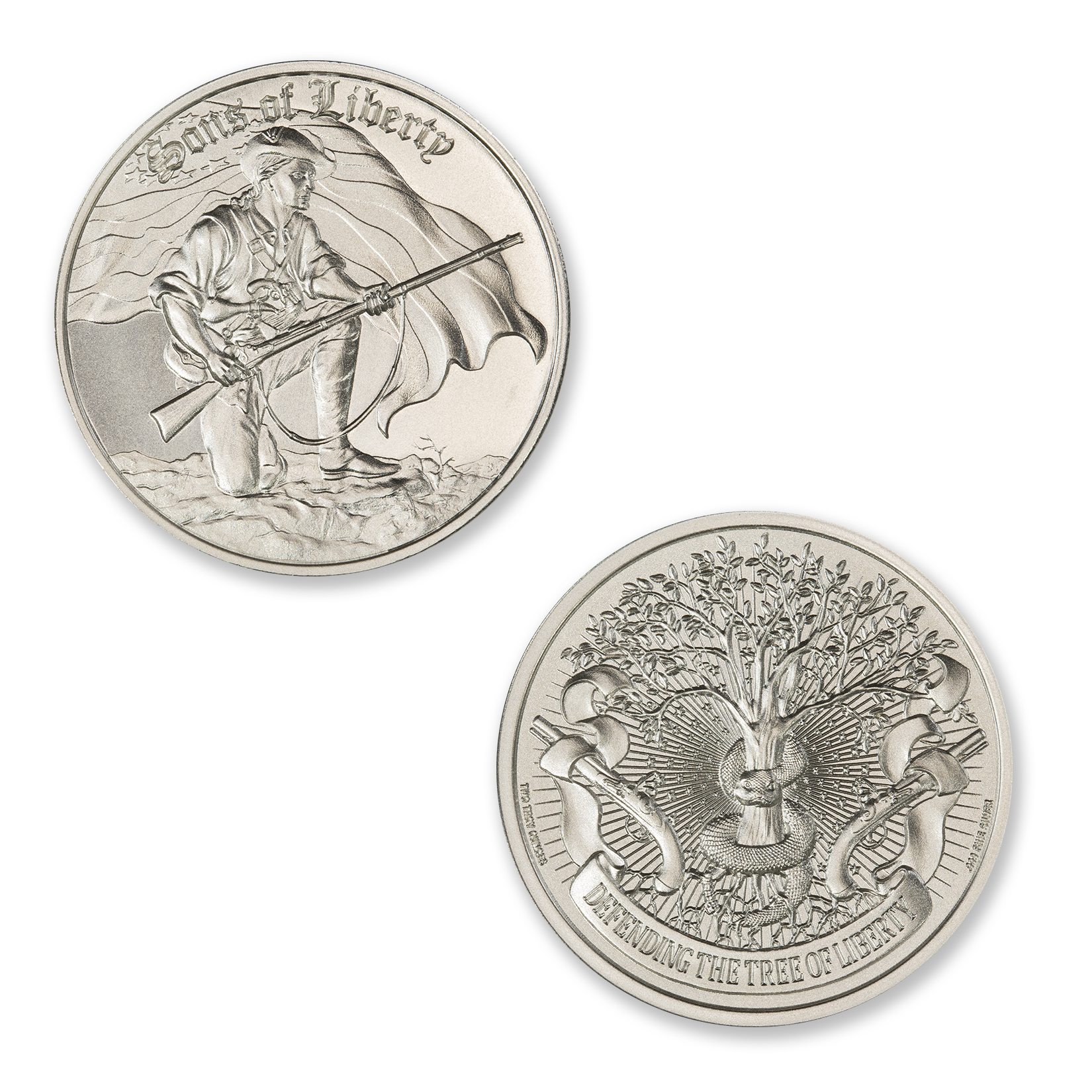 SONS OF LIBERTY, LIBERTY TREE - 2 TROY OUNCE - 39MM - Image 1