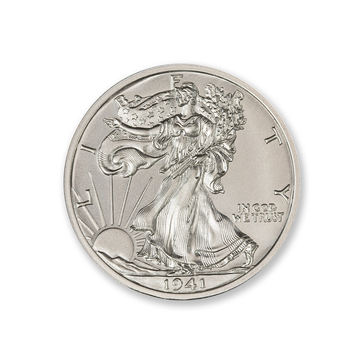 WALKING LIBERTY HALF DOLLAR TRIBUTE - 2 TROY OUNCE - 39MM - Image 2