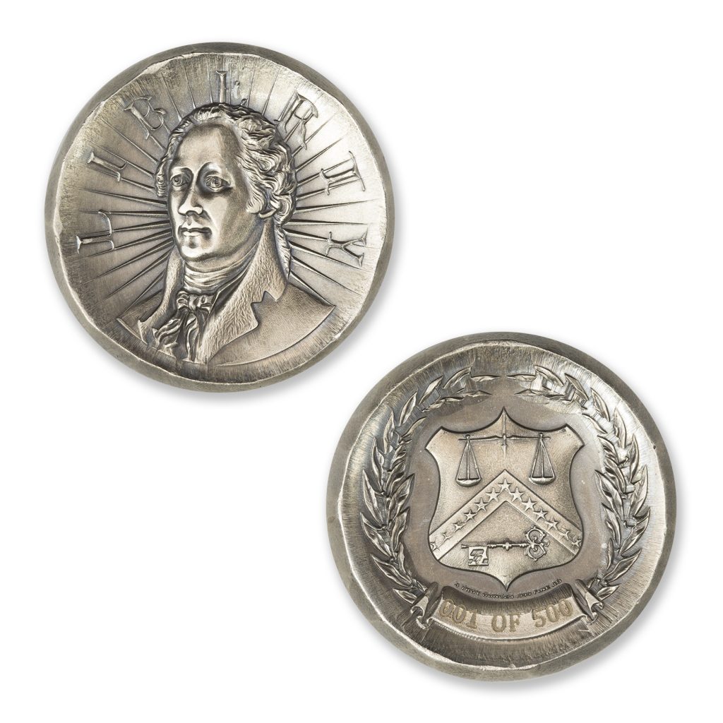 ALEXANDER HAMILTON - 3 TROY OUNCE - 42MM (ONLY 500 MINTED!)