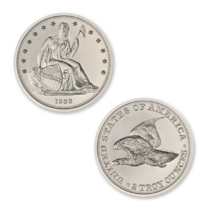 1838 GOBRECHT DOLLAR (J84) TRIBUTE - 2 TROY OUNCE - 39MM