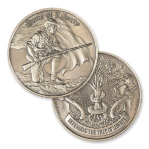 SONS OF LIBERTY, LIBERTY TREE - 2 TROY OUNCE - 50MM (ANTIQUED) (ONLY 500 MINTED)