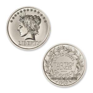 SAINT-GAUDENS ONE CENT COIN TRIBUTE - 2 TROY OUNCE - 39MM