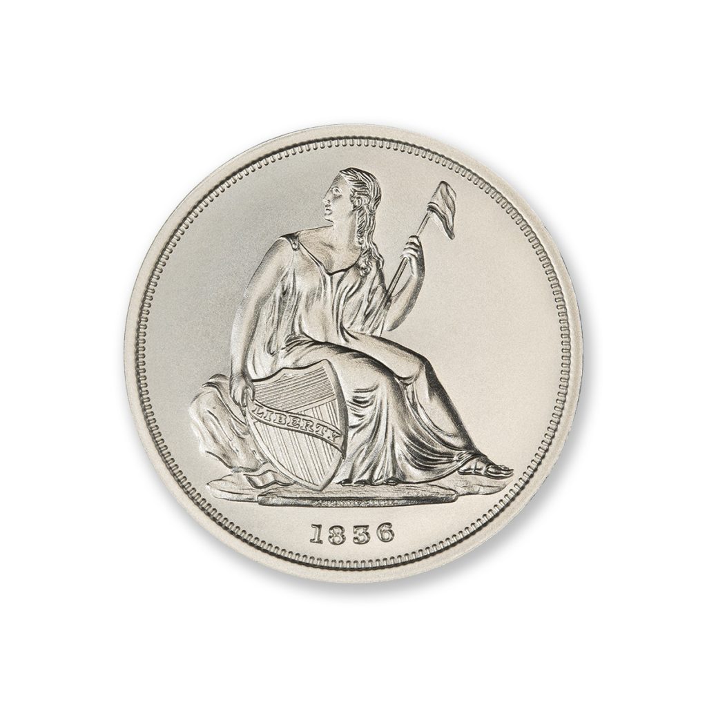 1836 GOBRECHT DOLLAR (J61) TRIBUTE - 2 TROY OUNCE - 39MM