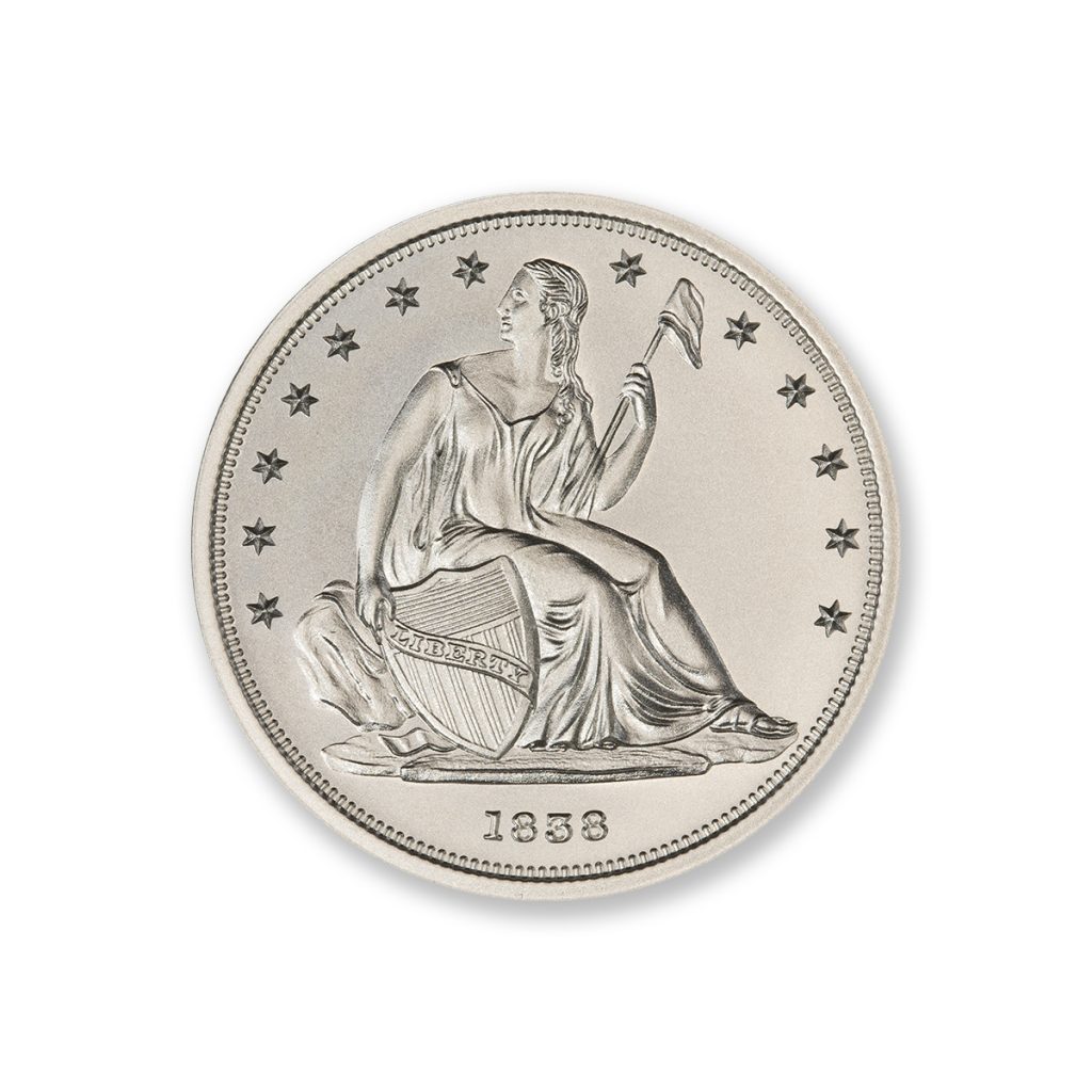1838 GOBRECHT DOLLAR (J84) TRIBUTE - 2 TROY OUNCE - 39MM