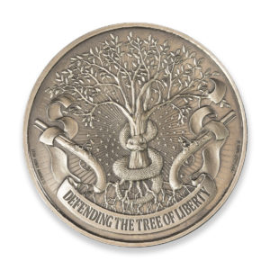 SONS OF LIBERTY, LIBERTY TREE - 2 TROY OUNCE - 50MM (ANTIQUED) (ONLY 500 MINTED)