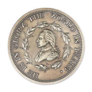 SKULL AND CROSSBONES - WASHINGTON FUNERAL MEDAL - 5 TROY OUNCE - 50MM - LIMITED MINTAGE: 500 (ANTIQUED)