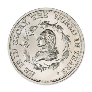 SKULL AND CROSSBONES - WASHINGTON FUNERAL MEDAL - 2 TROY OUNCE - 39MM