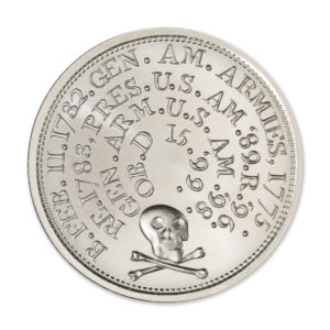 SKULL AND CROSSBONES - WASHINGTON FUNERAL MEDAL - 2 TROY OUNCE - 39MM