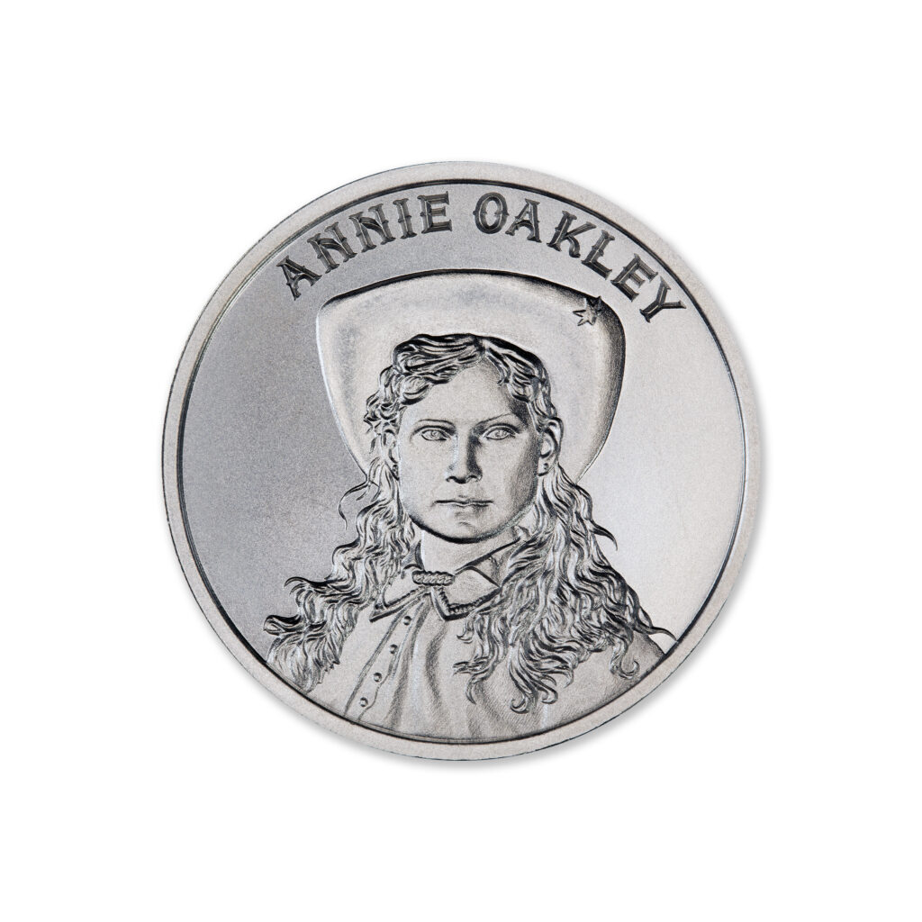 WILD WEST LEGENDS SERIES – ANNIE OAKLEY - 1 TROY OUNCE - 39MM
