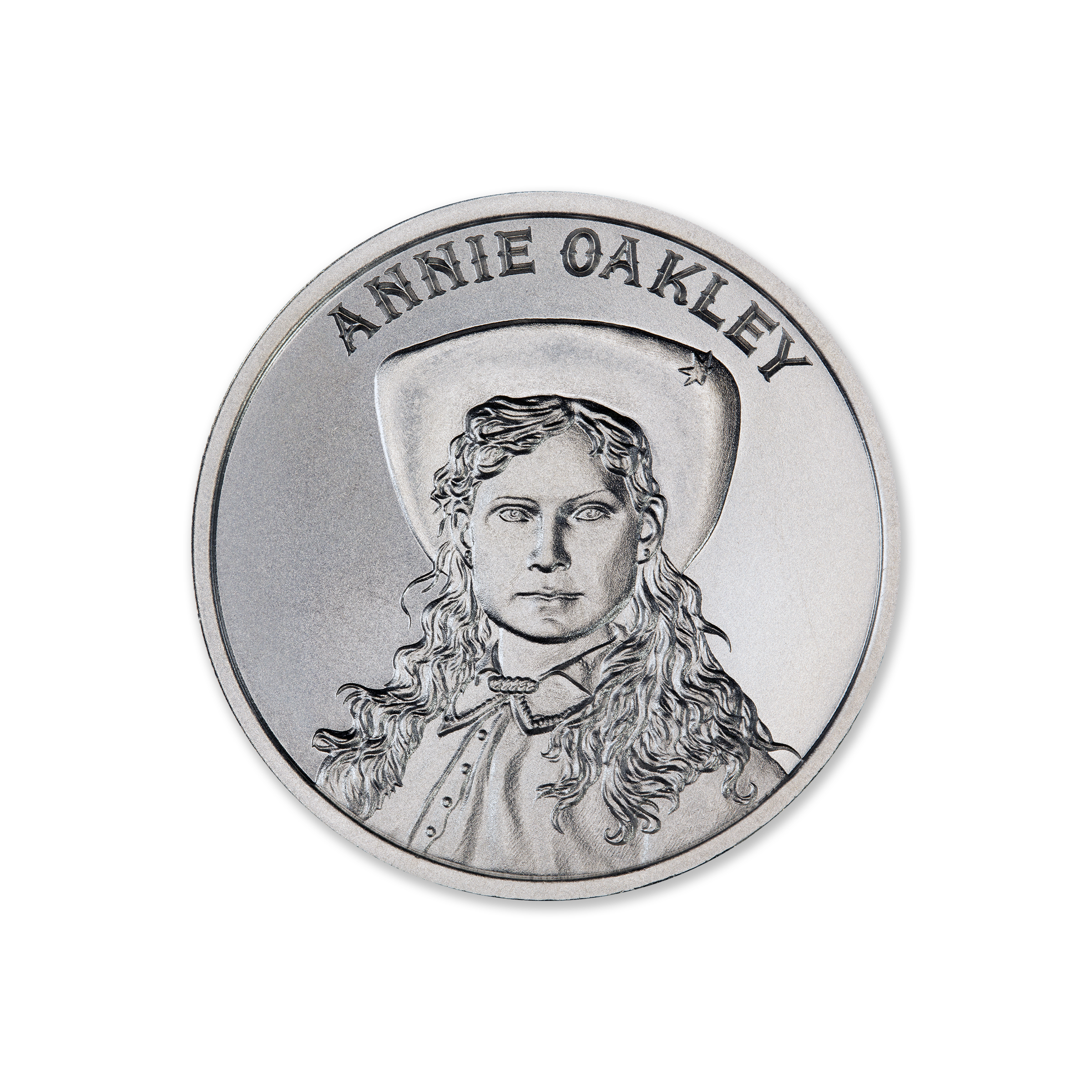 WILD WEST LEGENDS SERIES – ANNIE OAKLEY - 2 TROY OUNCE - 39MM - Image 1