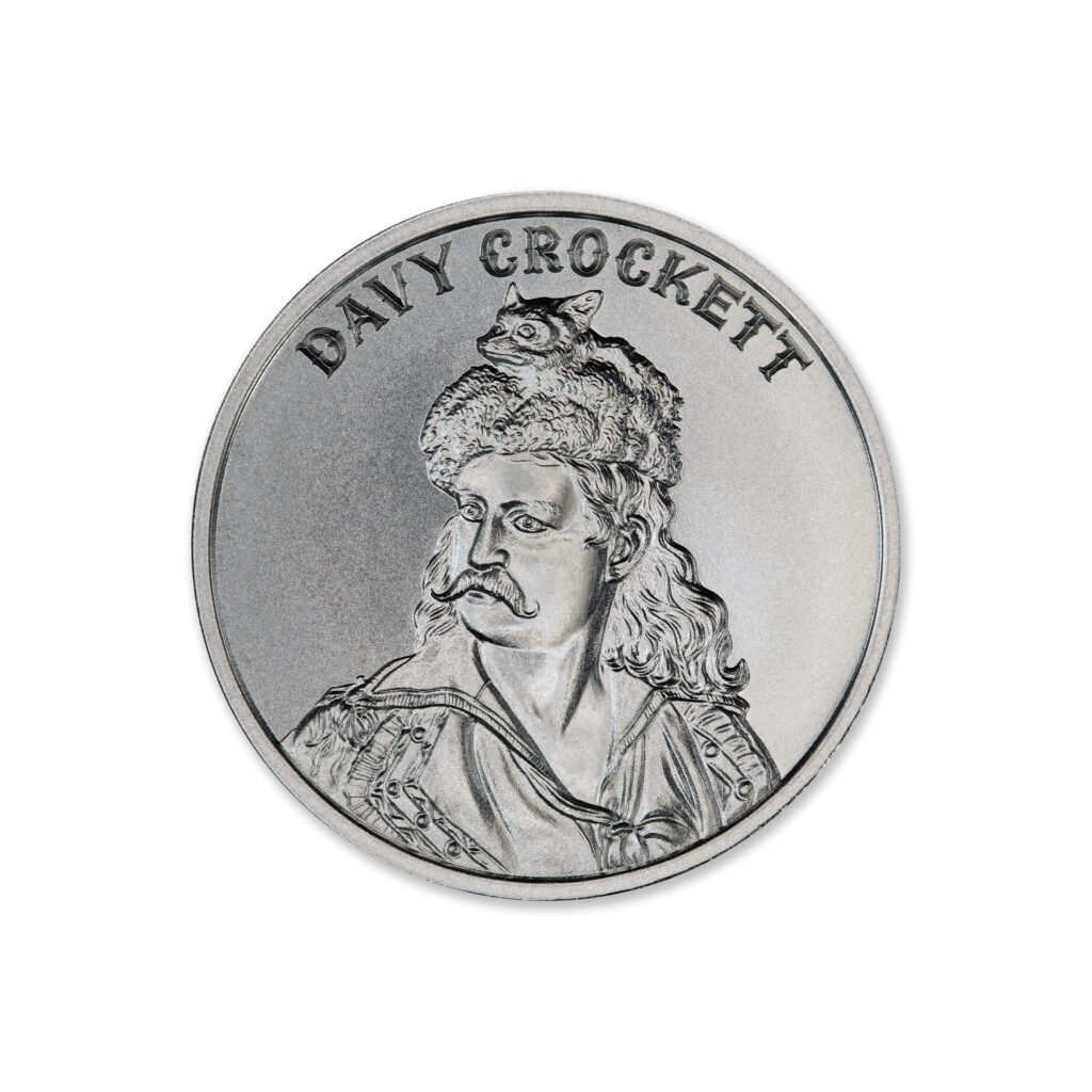 WILD WEST LEGENDS SERIES – DAVY CROCKETT - 1 TROY OUNCE - 39MM