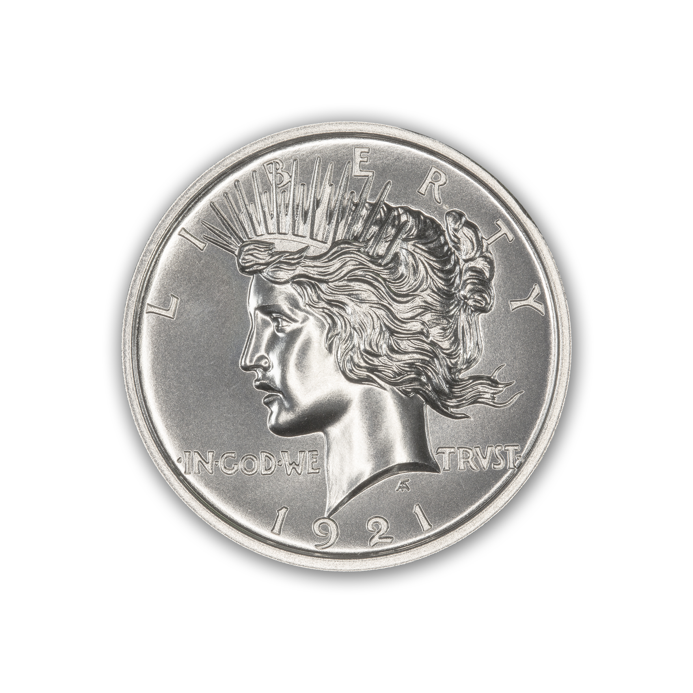 1921 HIGH RELIEF PEACE DOLLAR TRIBUTE - 2 TROY OUNCES - 39MM - Image 2