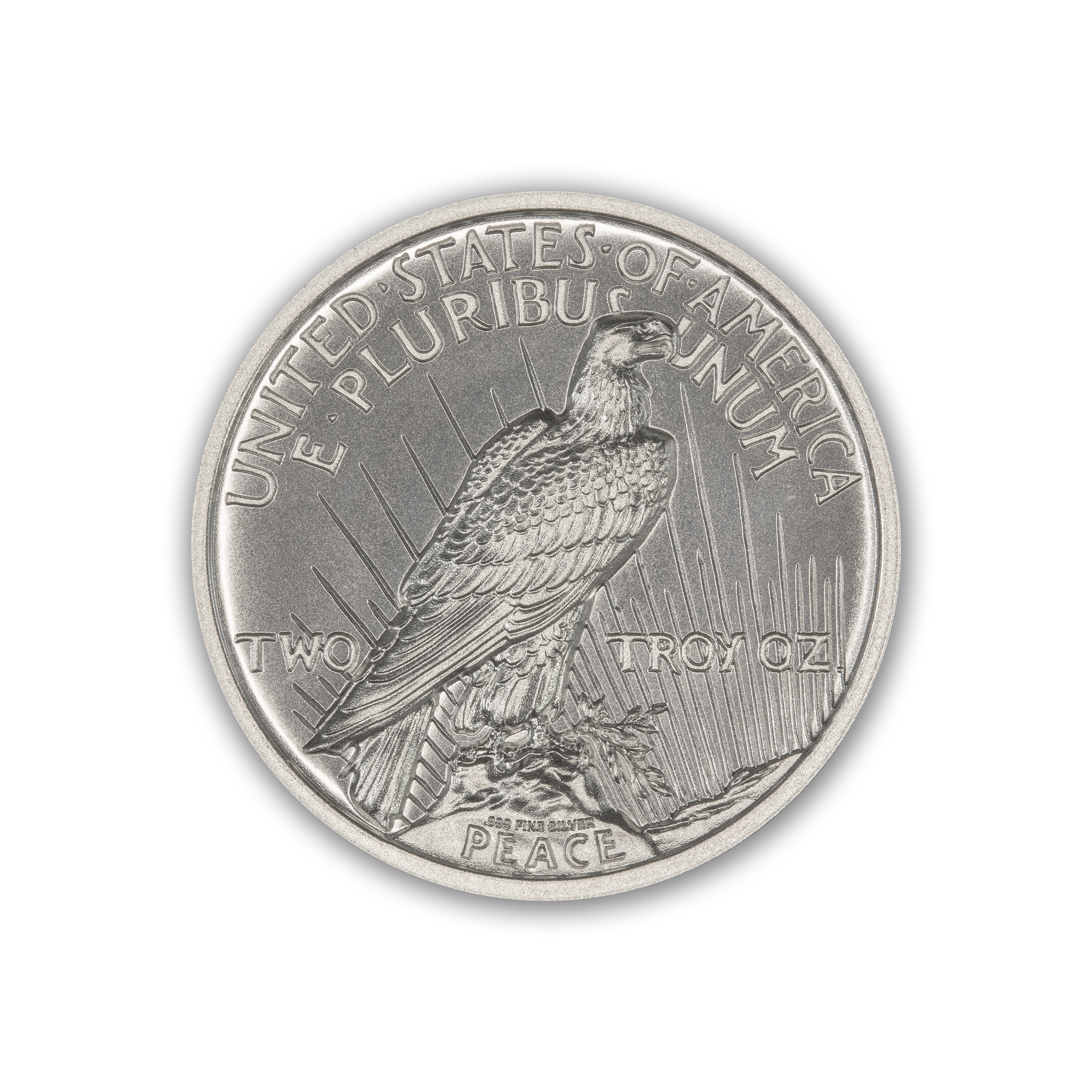 1921 HIGH RELIEF PEACE DOLLAR TRIBUTE - 2 TROY OUNCES - 39MM - Image 3