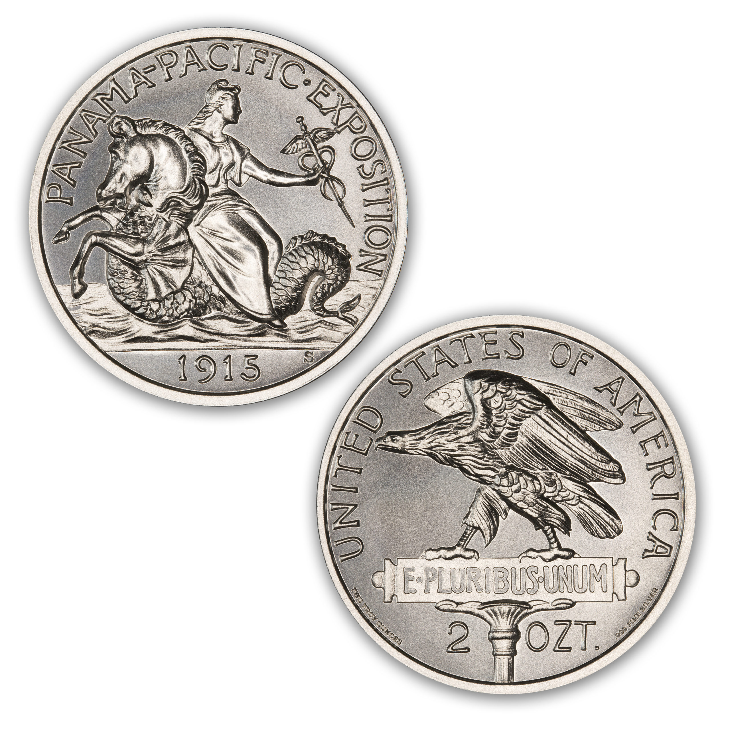 1915 PAN-PAC $2.5 GOLD TRIBUTE - 2 TROY OUNCES - 39MM - Image 1