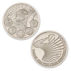 MILITARY SERVICE APPRECIATION ROUND - 2 TROY OUNCE - 39MM