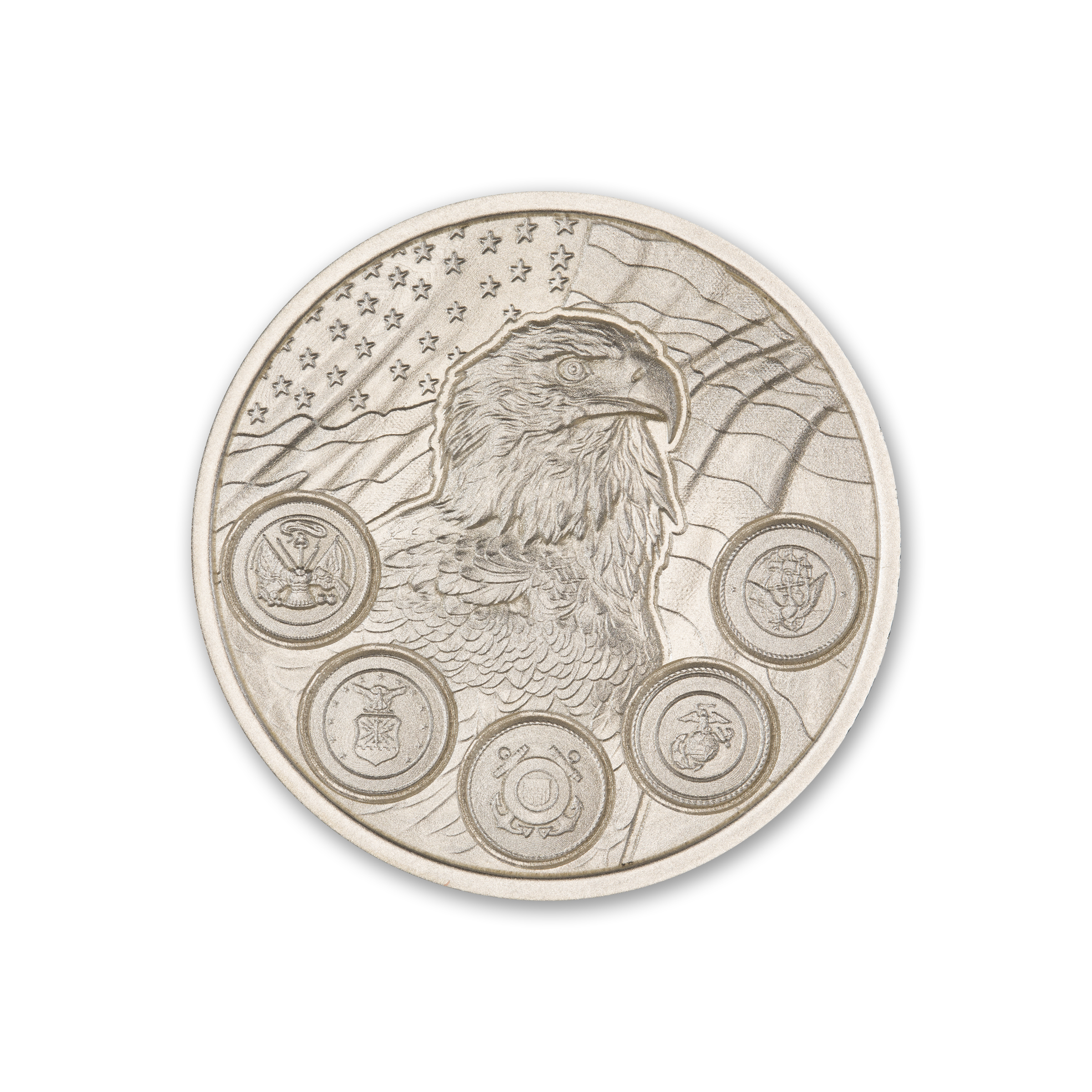 MILITARY SERVICE APPRECIATION ROUND - 2 TROY OUNCE - 39MM - Image 2