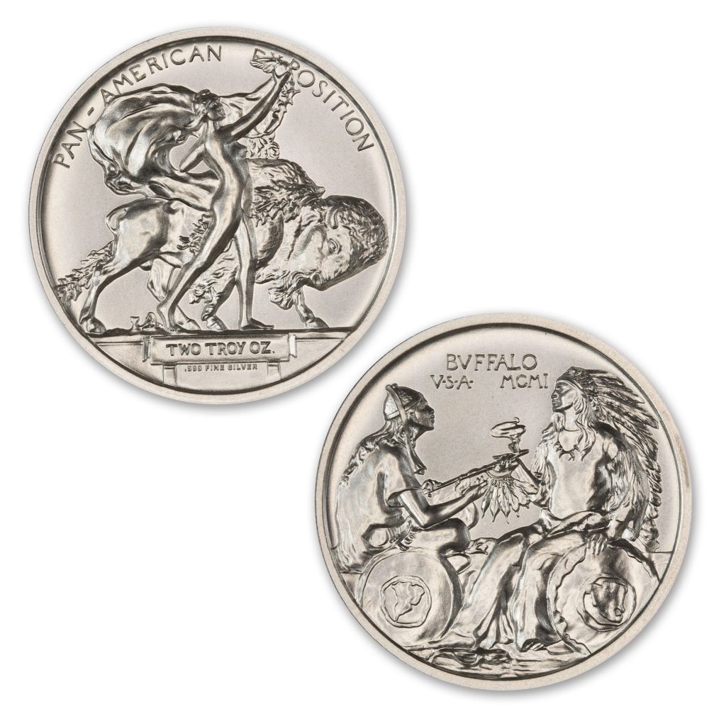 PAN-AM BUFFALO MEDAL TRIBUTE - 2 TROY OUNCE