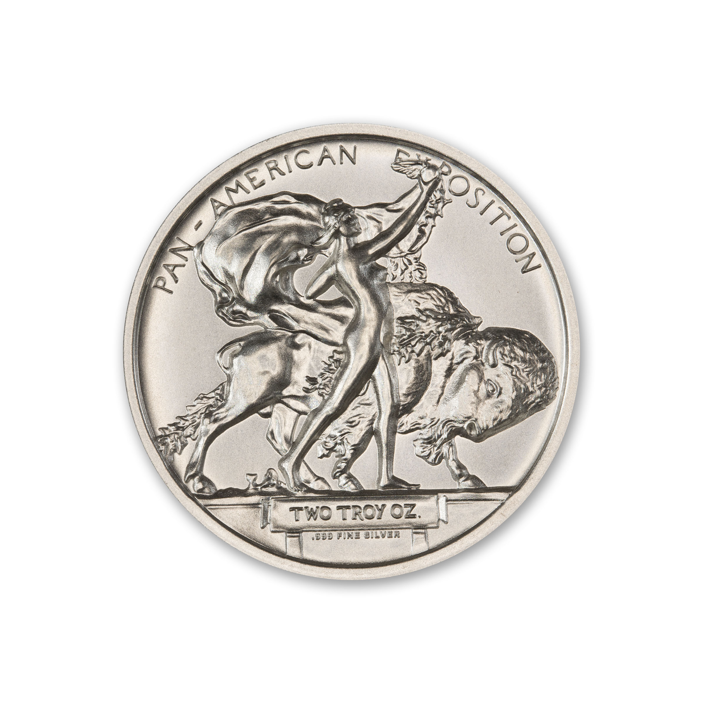 PAN-AM BUFFALO MEDAL TRIBUTE - 2 TROY OUNCE - Image 2