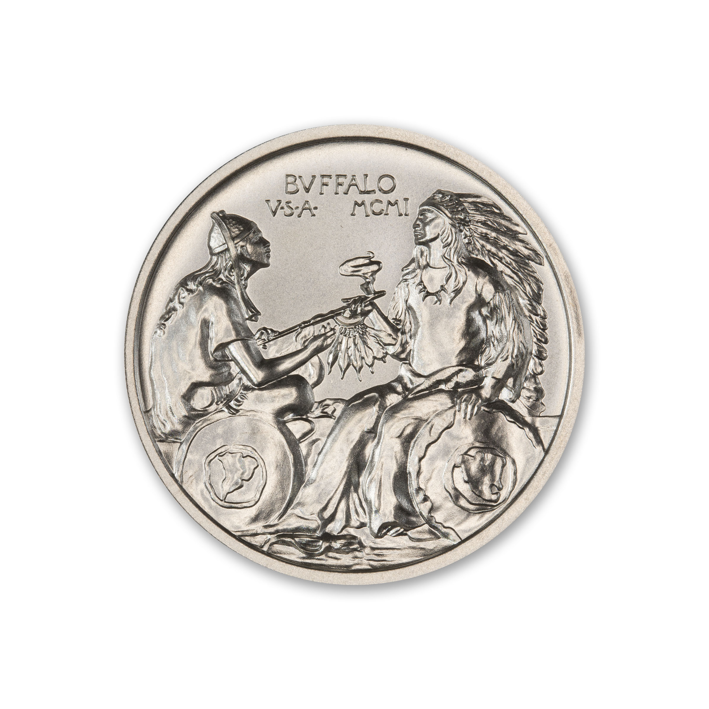 PAN-AM BUFFALO MEDAL TRIBUTE - 2 TROY OUNCE - Image 3