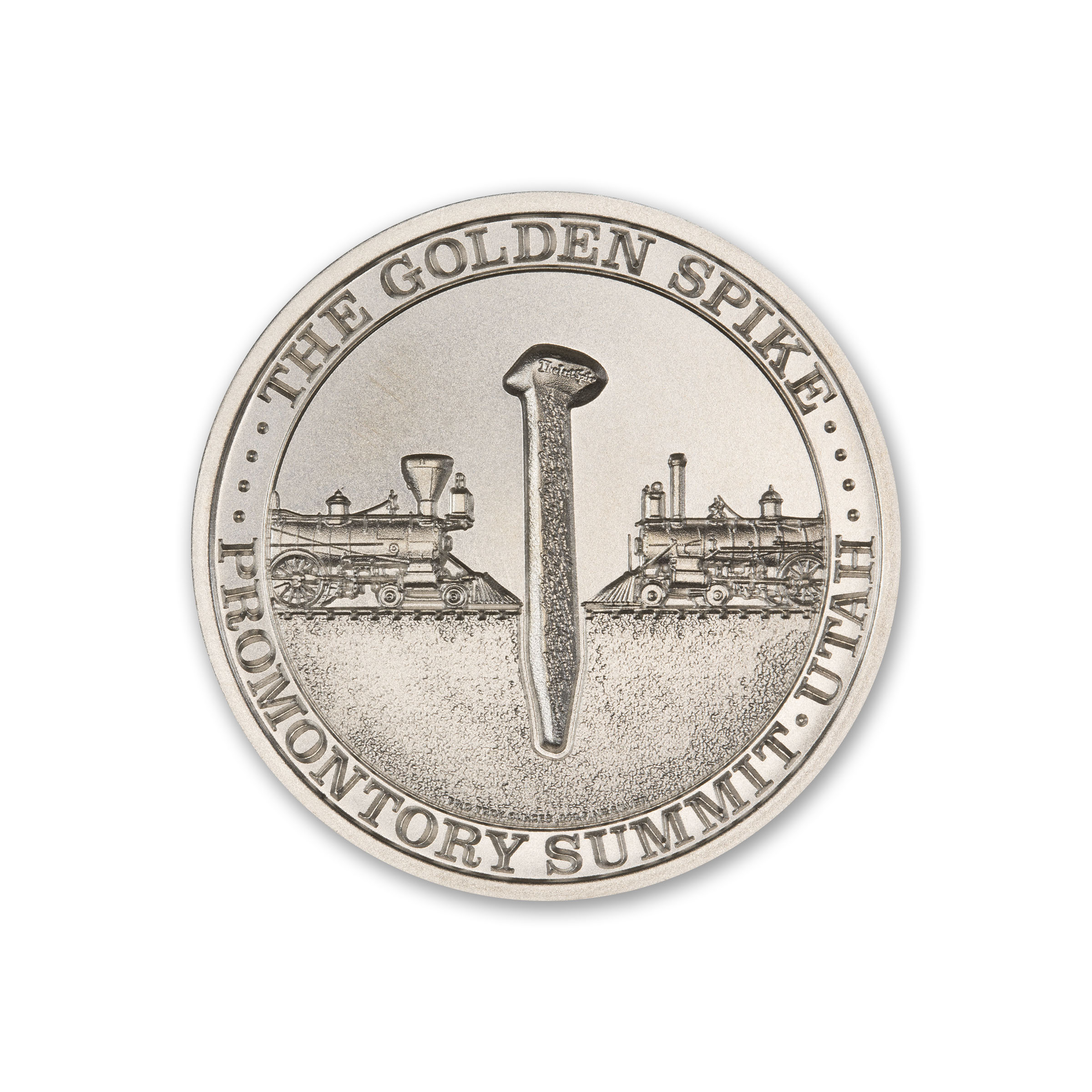TRANSCONTINENTAL RAILROAD SESQUICENTENNIAL - 2 TROY OUNCE - 39MM - Image 3