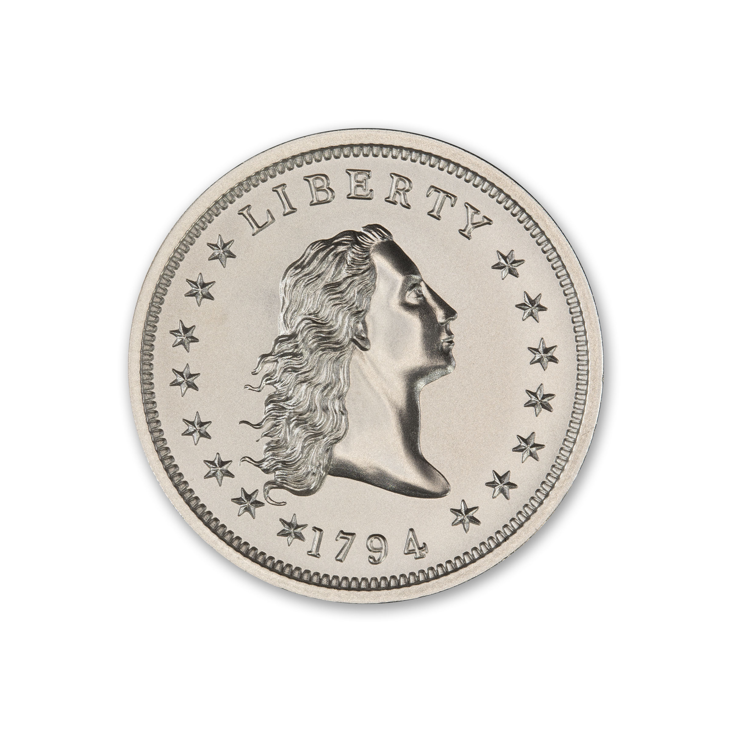 1794 FLOWING HAIR DOLLAR TRIBUTE - 2 TROY OUNCE - 39MM - Image 2