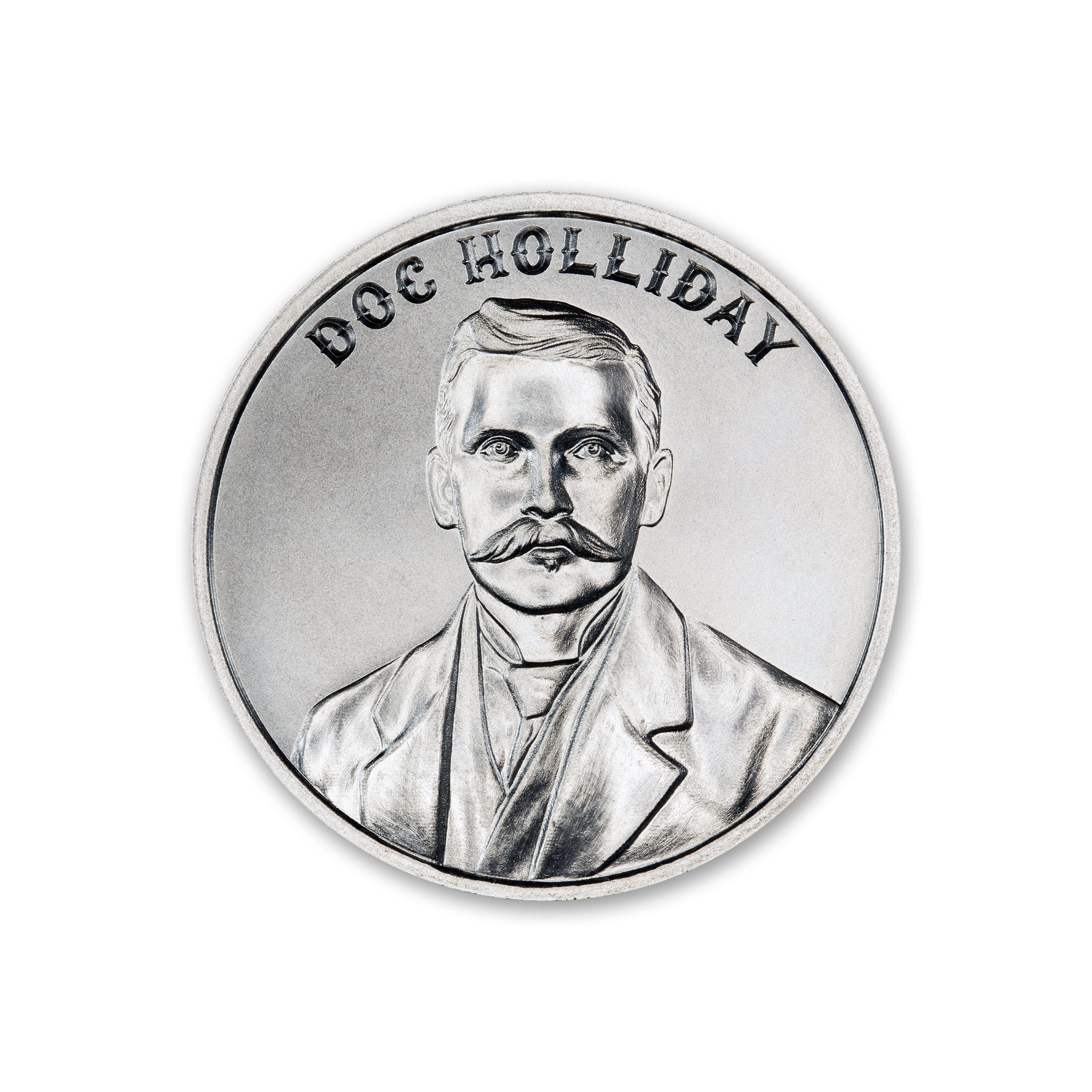 WILD WEST LEGENDS SERIES – DOC HOLLIDAY - 2 TROY OUNCE - 39MM - Image 1