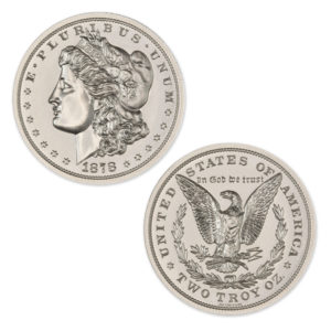 1878 MORGAN DOLLAR TRIBUTE - 2 TROY OUNCE - 39MM
