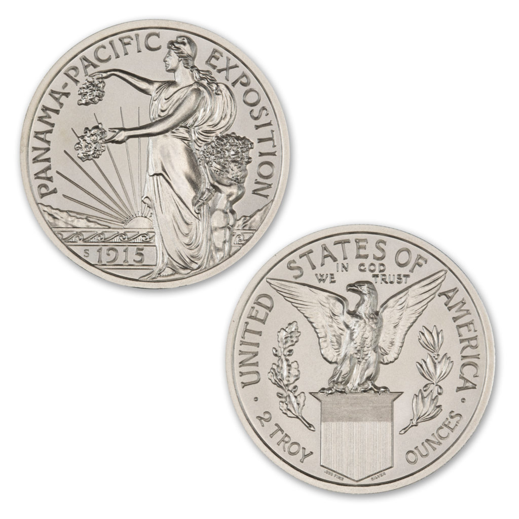 PAN-PAC COMMEMORATIVE HALF-DOLLAR TRIBUTE - 2 TROY OUNCE - 39MM