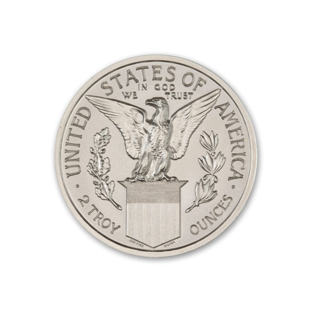 PAN-PAC COMMEMORATIVE HALF-DOLLAR TRIBUTE - 2 TROY OUNCE - 39MM