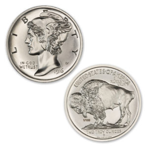 THE MULE CLUB - ISSUE #1 - MERCURY DIME OBVERSE / BUFFALO NICKEL REVERSE - 2 TROY OUNCE - 39MM - LIMITED MINTAGE OF 100