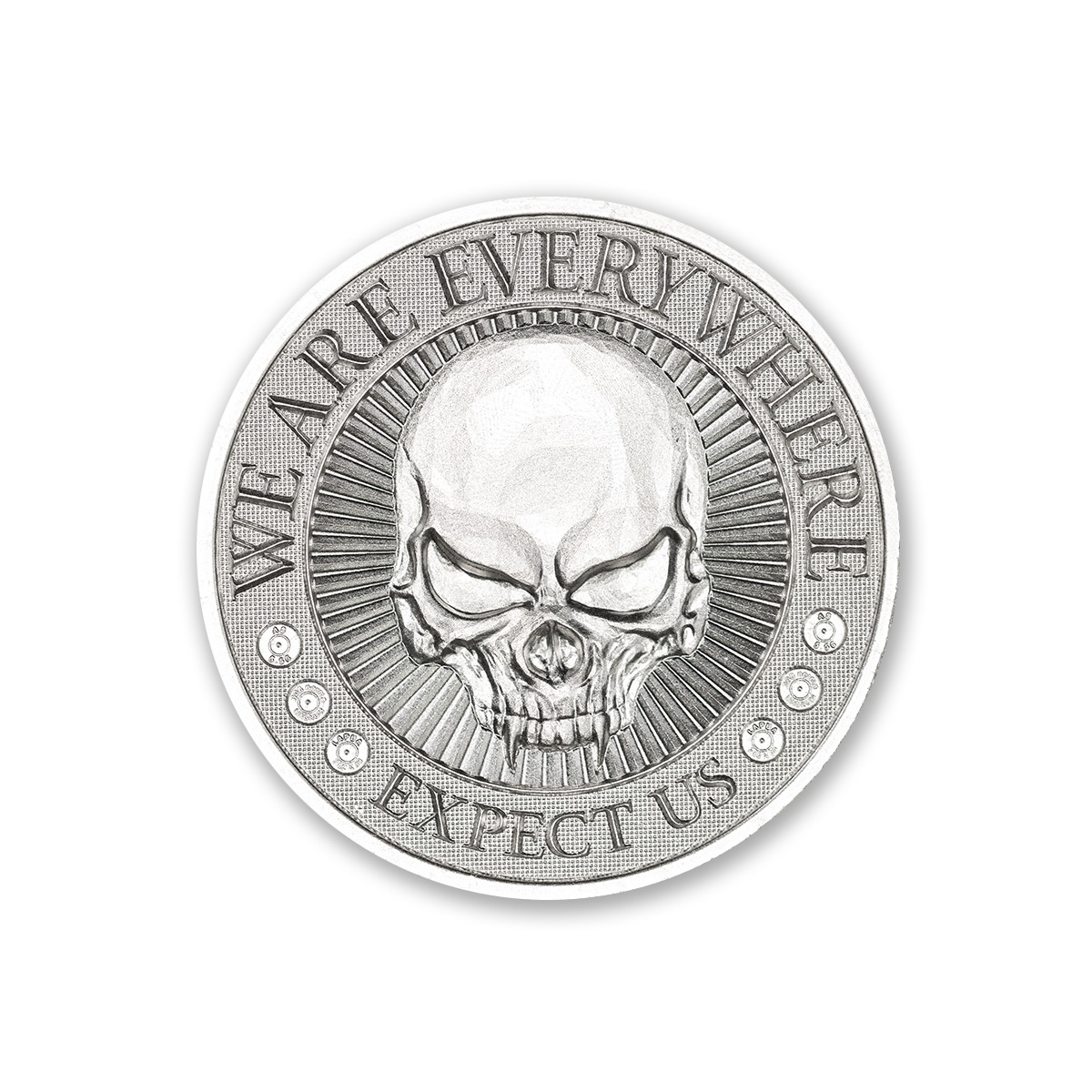 DEUCE FOUR SKULL HIGH RELIEF - 2020 - 2 TROY OUNCE - 39MM