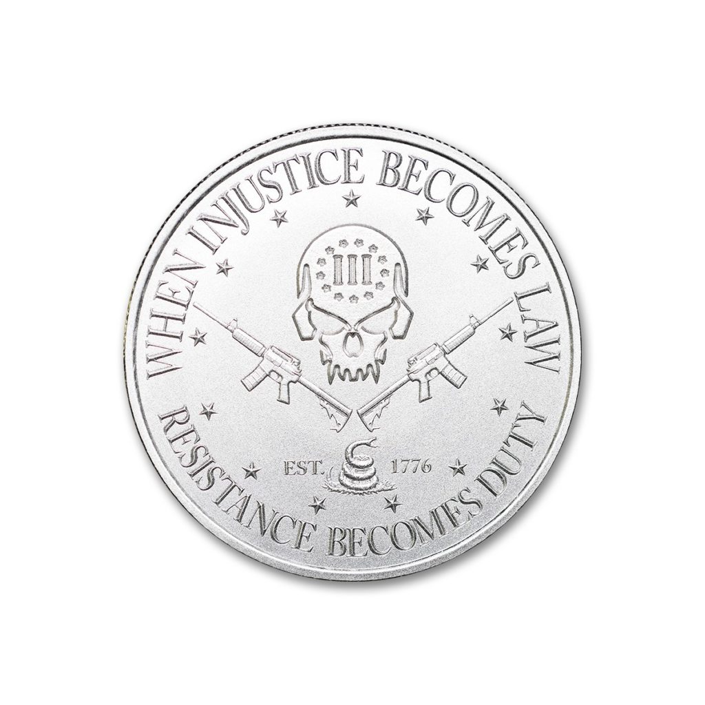 DEUCE FOUR SKULL, TYPE II - 1 TROY OUNCE - 39MM