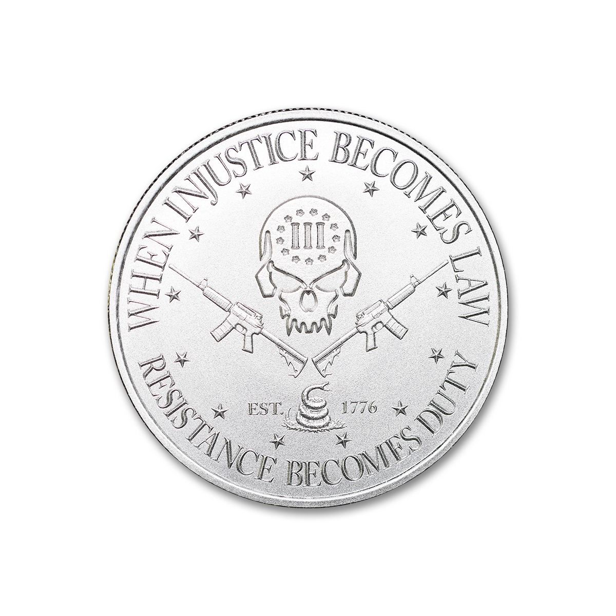 DEUCE FOUR SKULL, TYPE II - 1 TROY OUNCE - 39MM - Image 1