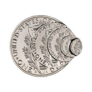 FRACTIONAL MULTI-STRIKE MERCURY DIME TRIBUTE - 2 TROY OUNCE - 50MM (LIMITED MINTAGE: 500)