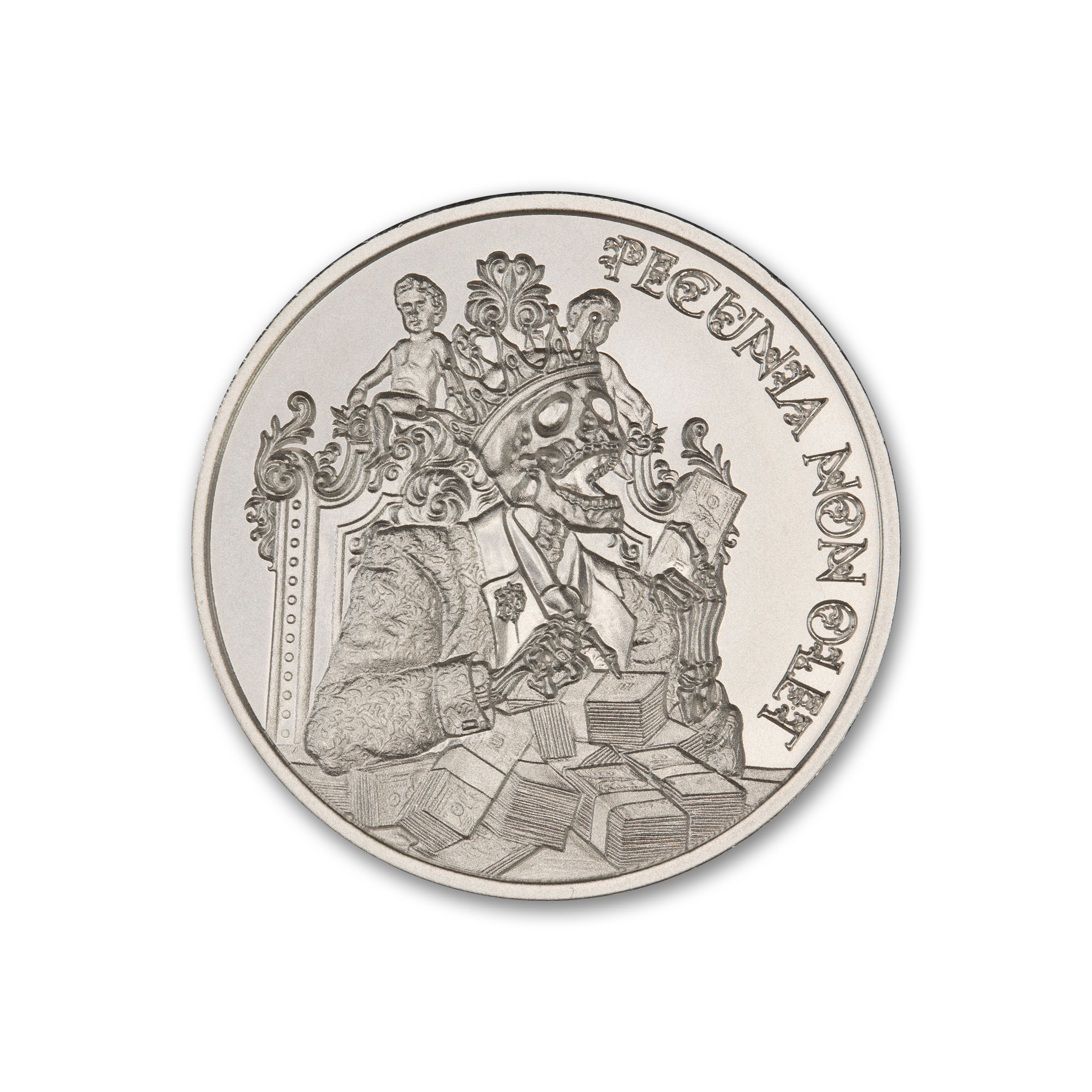 PECUNIA NON OLET (MONEY DOES NOT STINK) - 1 TROY OUNCE - 39MM - Image 3