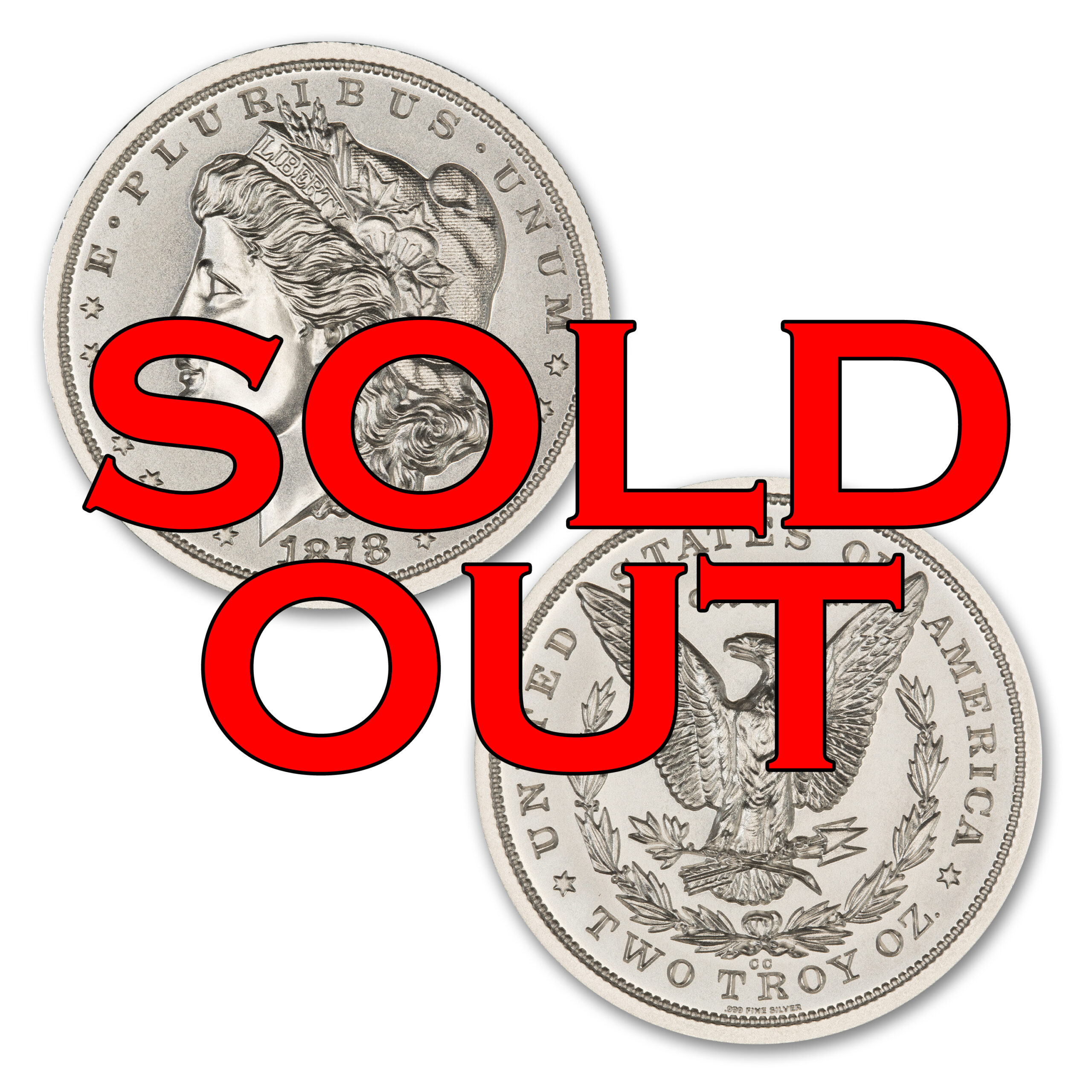 1878 CC MORGAN DOLLAR TRIBUTE - 2 TROY OUNCE - 39MM (SOLD OUT) - Image 1