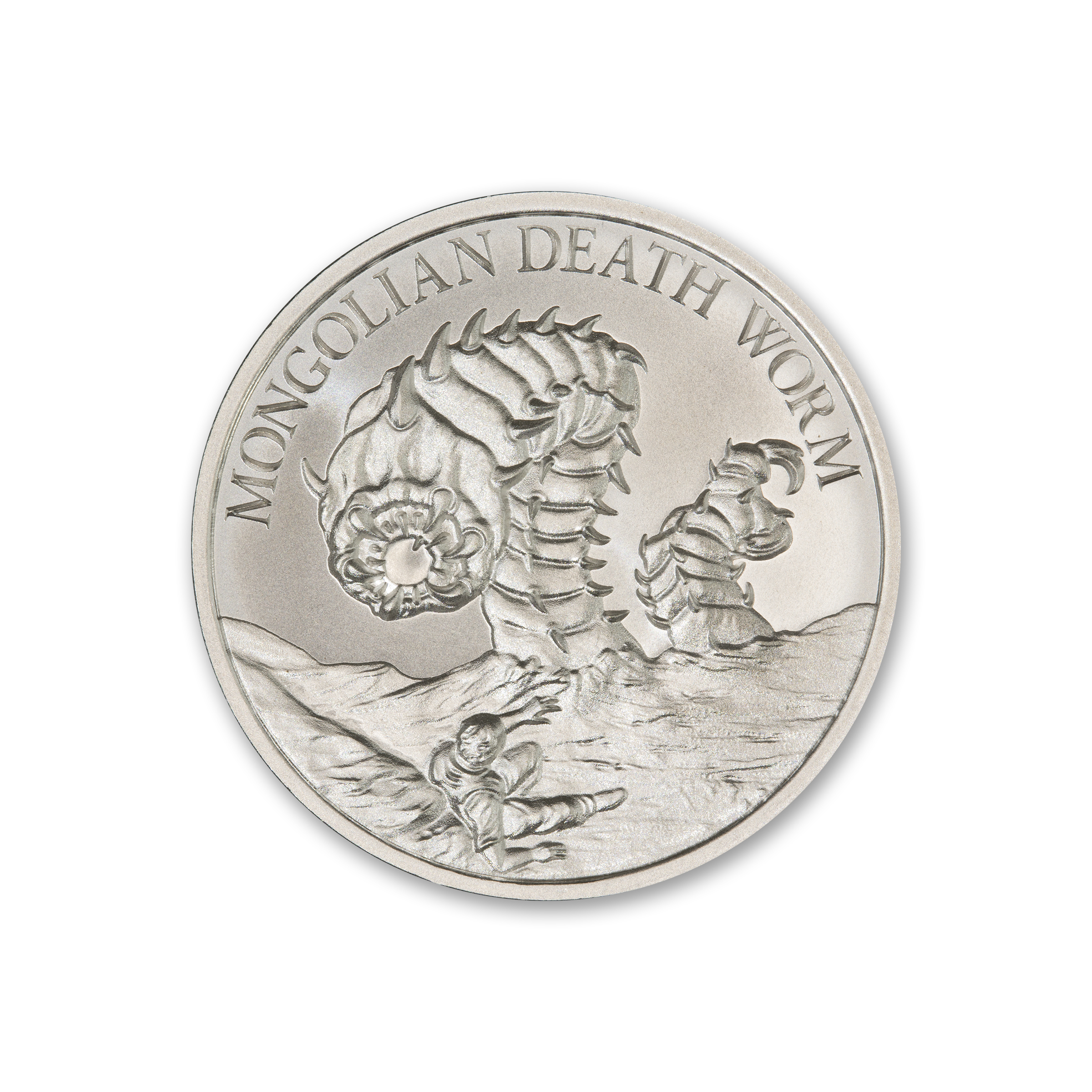 MONGOLIAN DEATH WORM - 1 TROY OUNCE - 39MM - Image 1