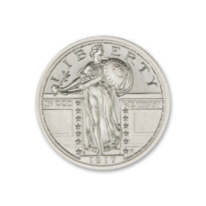 1917 STANDING LIBERTY QUARTER, TYPE II - 2 TROY OUNCE - 39MM