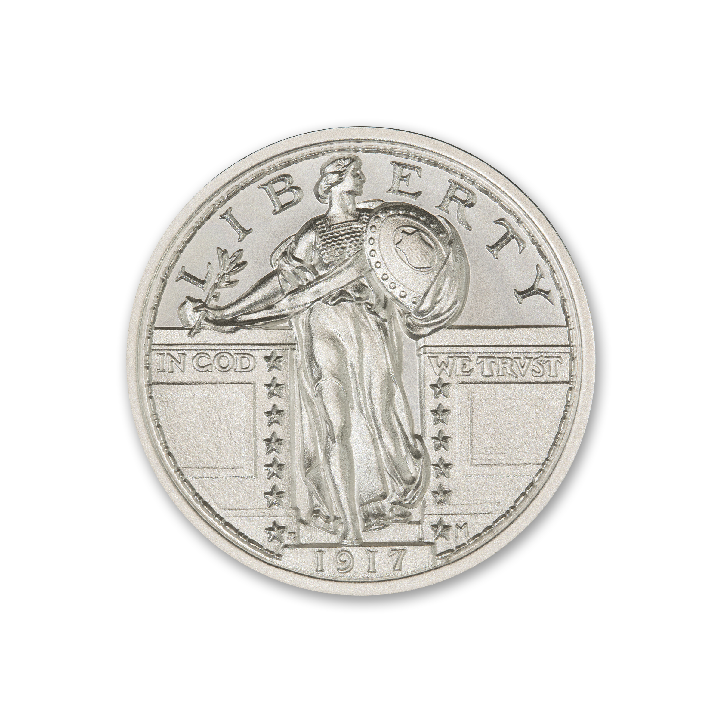 1917 STANDING LIBERTY QUARTER, TYPE II - 2 TROY OUNCE - 39MM - Image 2
