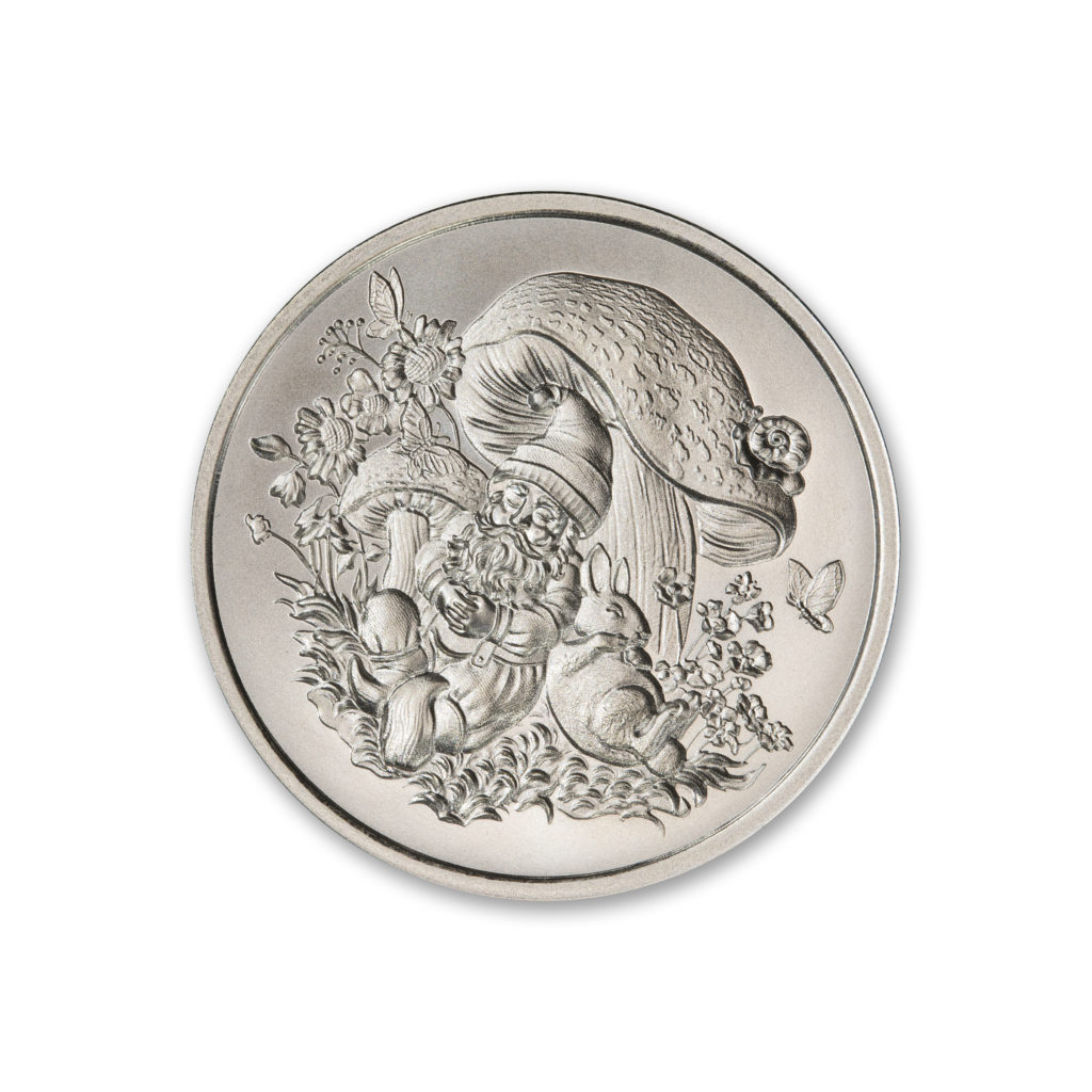 GARDEN GNOMES - NAPTIME - 2 TROY OUNCE - 39MM