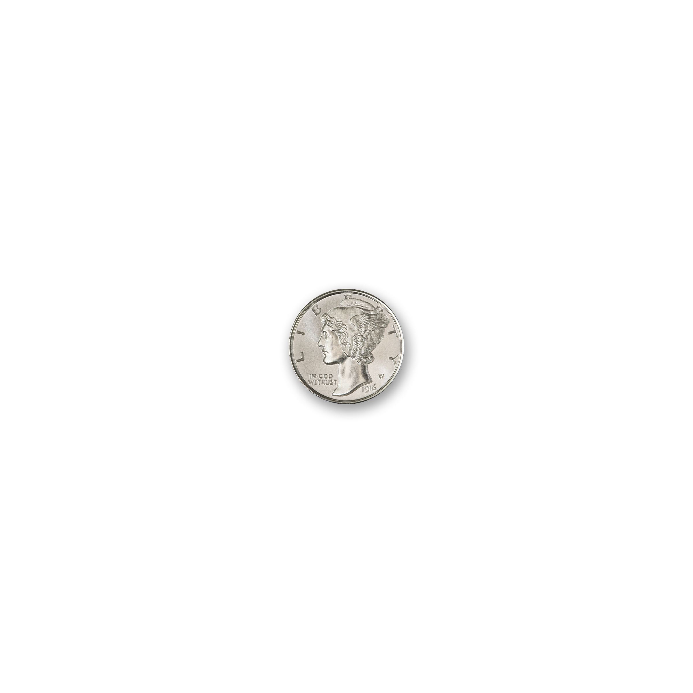 MERCURY DIME TRIBUTE - 1/10 TROY OUNCE - 16MM - Image 1