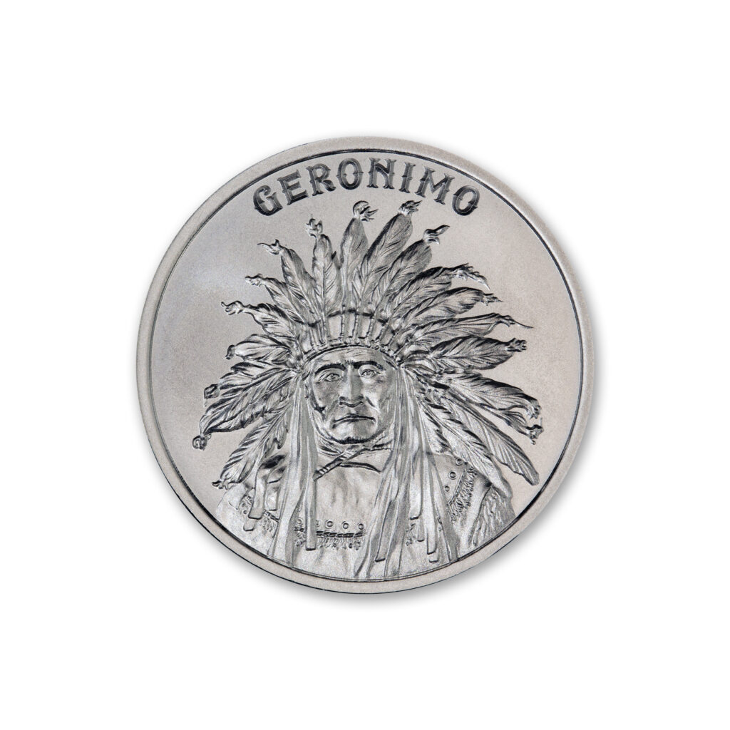 WILD WEST LEGENDS SERIES – GERONIMO – 1 TROY OUNCE – 39MM