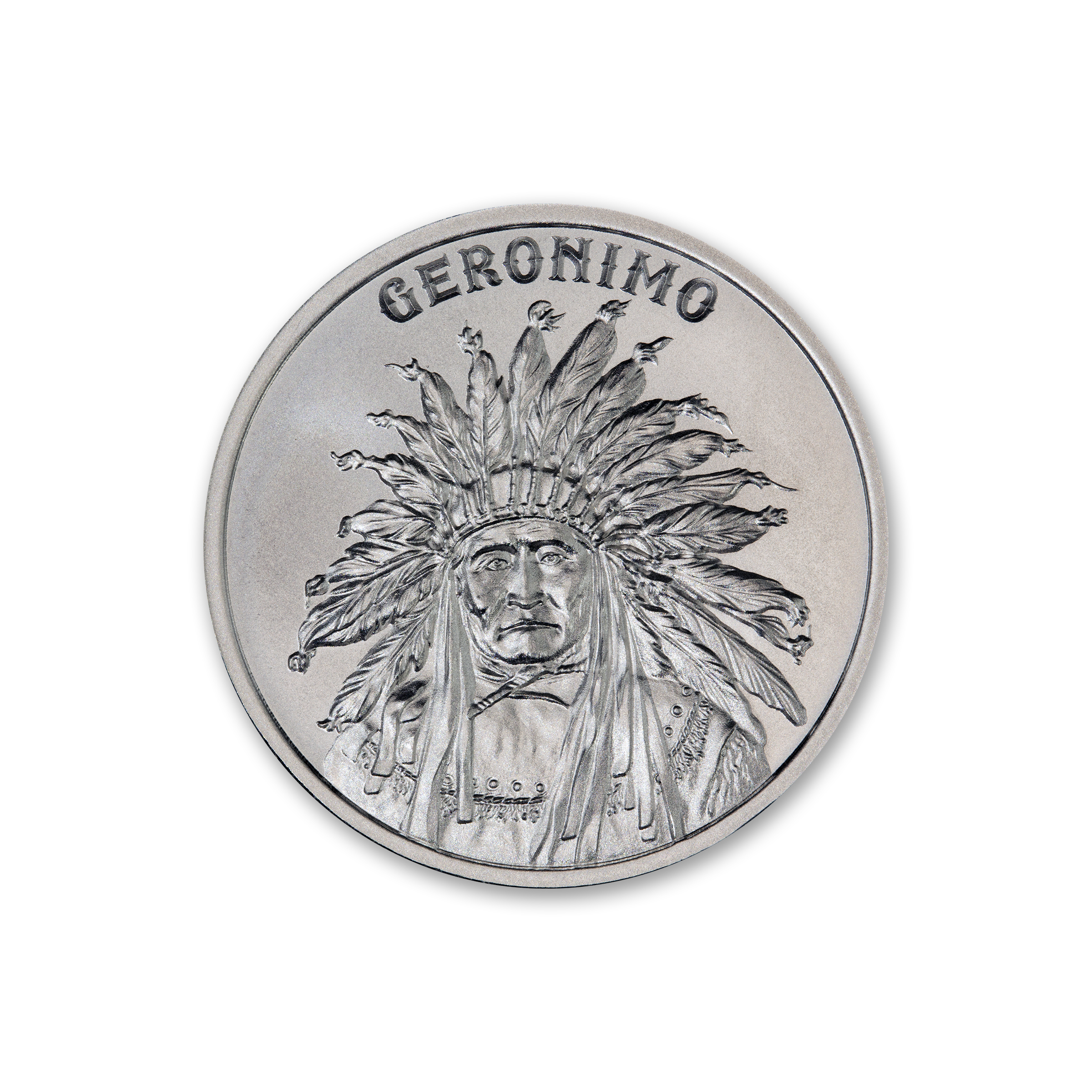 WILD WEST LEGENDS SERIES – GERONIMO – 1 TROY OUNCE – 39MM - Image 1