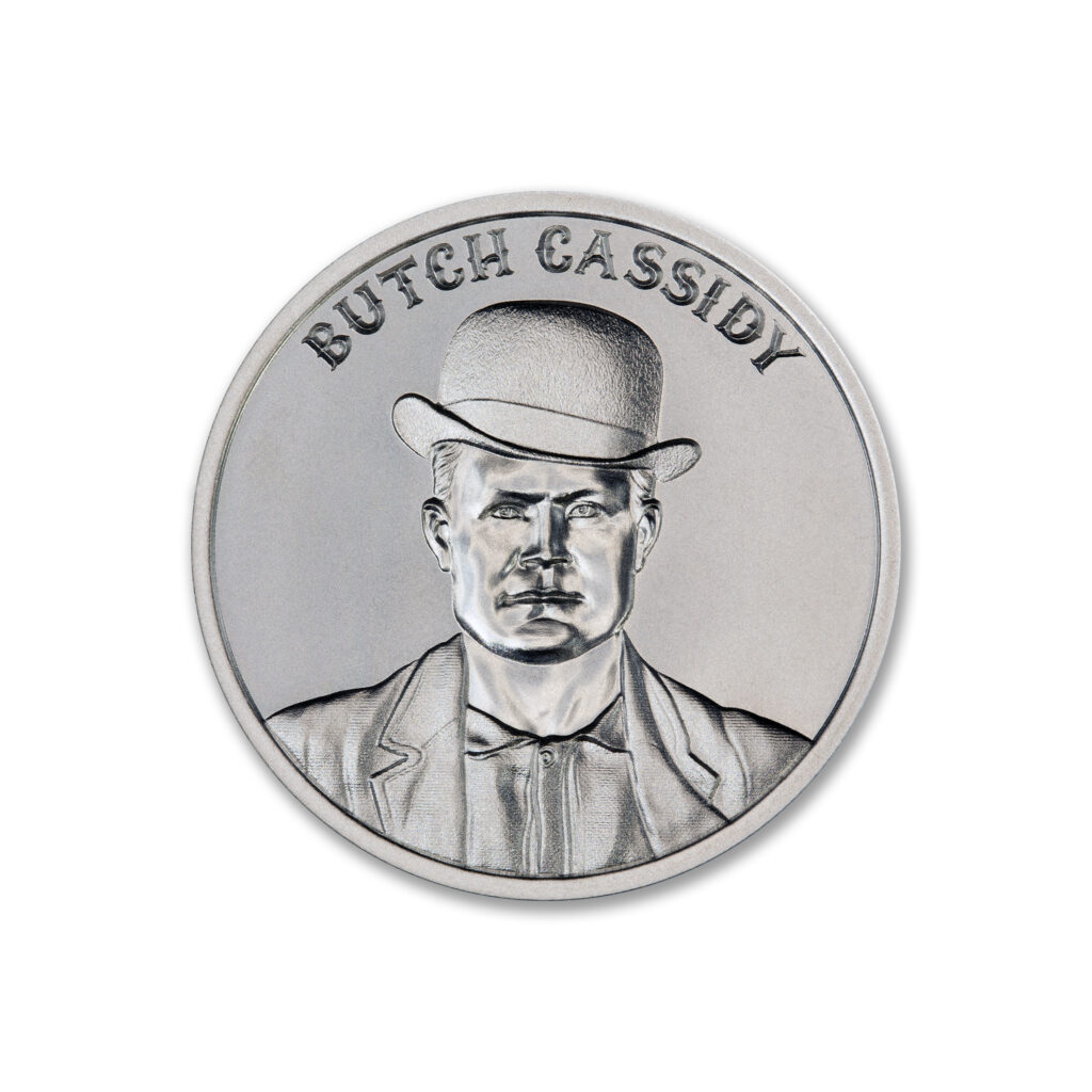 WILD WEST LEGENDS SERIES - BUTCH CASSIDY – 1 TROY OUNCE – 39MM