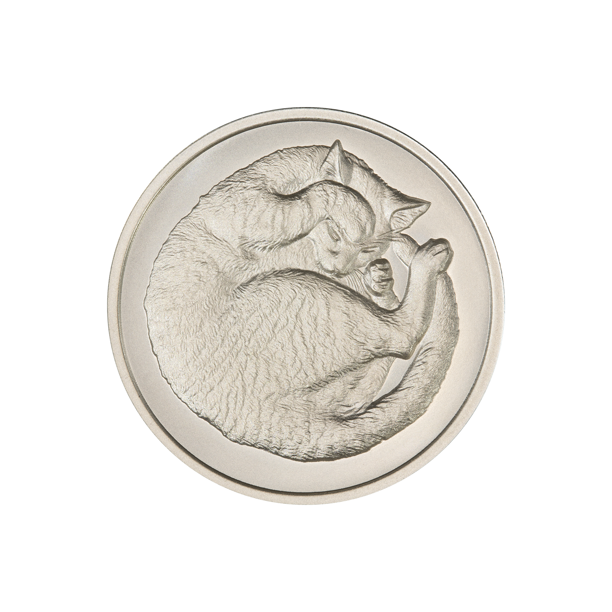 SLEEPING CAT - 1 TROY OUNCE - 39MM - Image 1
