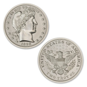 BARBER HALF TRIBUTE - 2 TROY OUNCE - 39MM