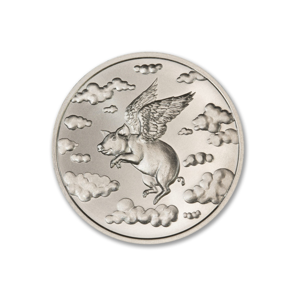 WHEN PIGS FLY - 1 TROY OUNCE - 39MM