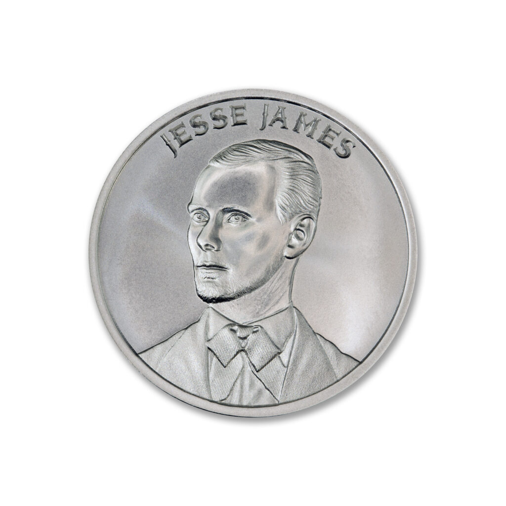 WILD WEST LEGENDS SERIES – JESSE JAMES – 1 TROY OUNCE – 39MM
